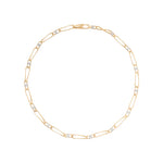 Marco Bicego Jewelry - Marrakech 18K Yellow Gold Twisted Coil Link Diamonds Necklace | Manfredi Jewels