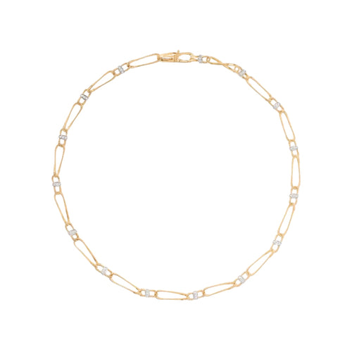 Marco Bicego Jewelry - Marrakech 18K Yellow Gold Twisted Coil Link Diamonds Necklace | Manfredi Jewels