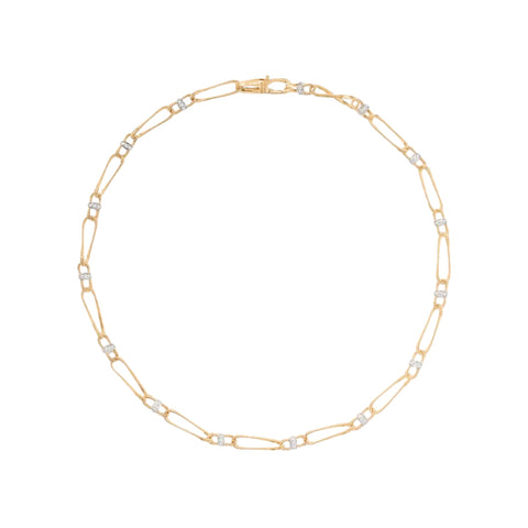 Marrakech 18K Yellow Gold Twisted Coil Link Diamonds Necklace