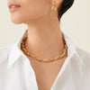 Marco Bicego Jewelry - Marrakech 18K Yellow Gold Twisted Double Coil Diamond Link Necklace | Manfredi Jewels