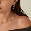 Marco Bicego Jewelry - Marrakech 18K Yellow Gold Twisted Irregular Medium Hoops Earrings | Manfredi Jewels