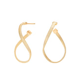 Marco Bicego Jewelry - Marrakech 18K Yellow Gold Twisted Irregular Small Hoops Earrings | Manfredi Jewels