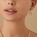 Marco Bicego Jewelry - Marrakech 18K Yellow Gold Twisted Irregular Small Hoops Earrings | Manfredi Jewels