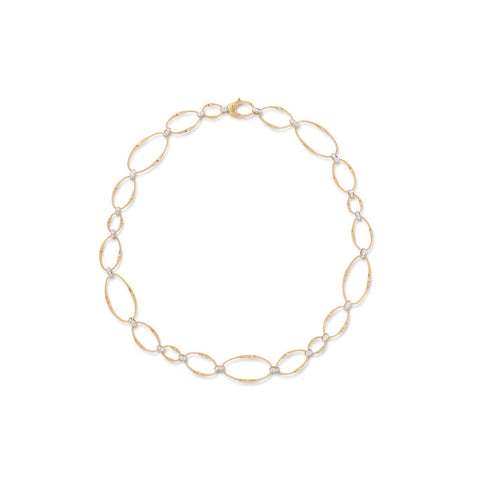 Marrakech Onde 18K Yellow Gold & Diamond Flat Link Collar Necklace