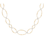 Marco Bicego Jewelry - Marrakech Onde 18K Yellow Gold & Diamond Flat Link Collar Necklace | Manfredi Jewels