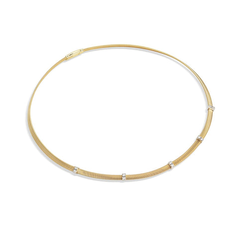 Masai 18K Yellow Gold 5 Station Diamond Collar Necklace