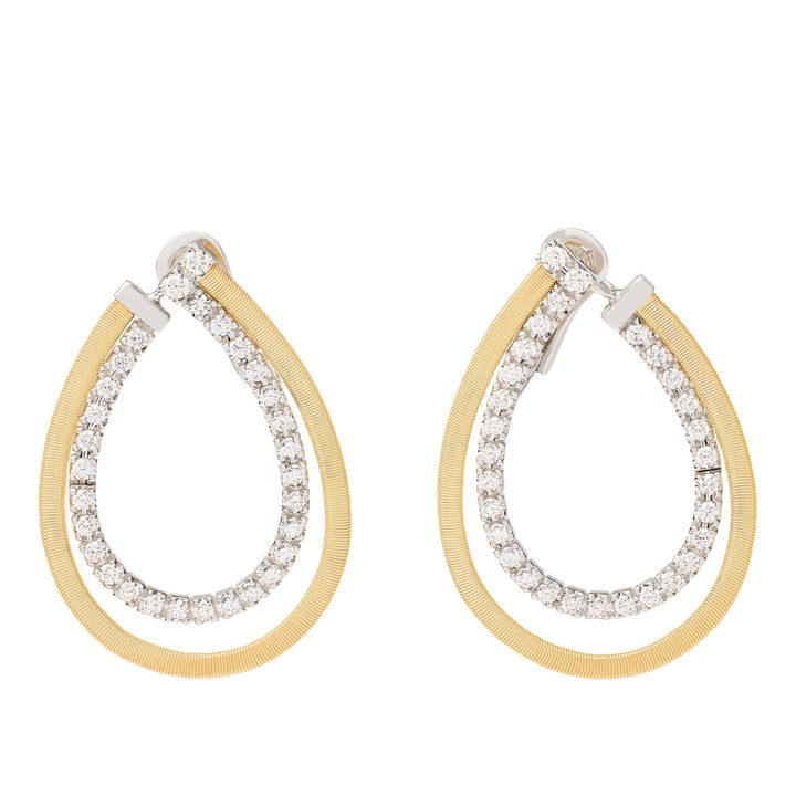 Marco Bicego - Masai 18K Yellow Gold Drop Earrings with Diamonds | Manfredi Jewels