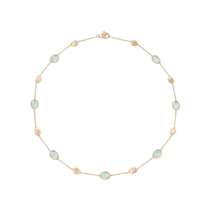 Marco Bicego Jewelry - Siviglia 18K Yellow Gold Aquamarine & Gold Necklace | Manfredi Jewels