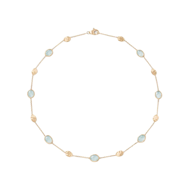 Marco Bicego Jewelry - Siviglia 18K Yellow Gold Aquamarine & Necklace | Manfredi Jewels