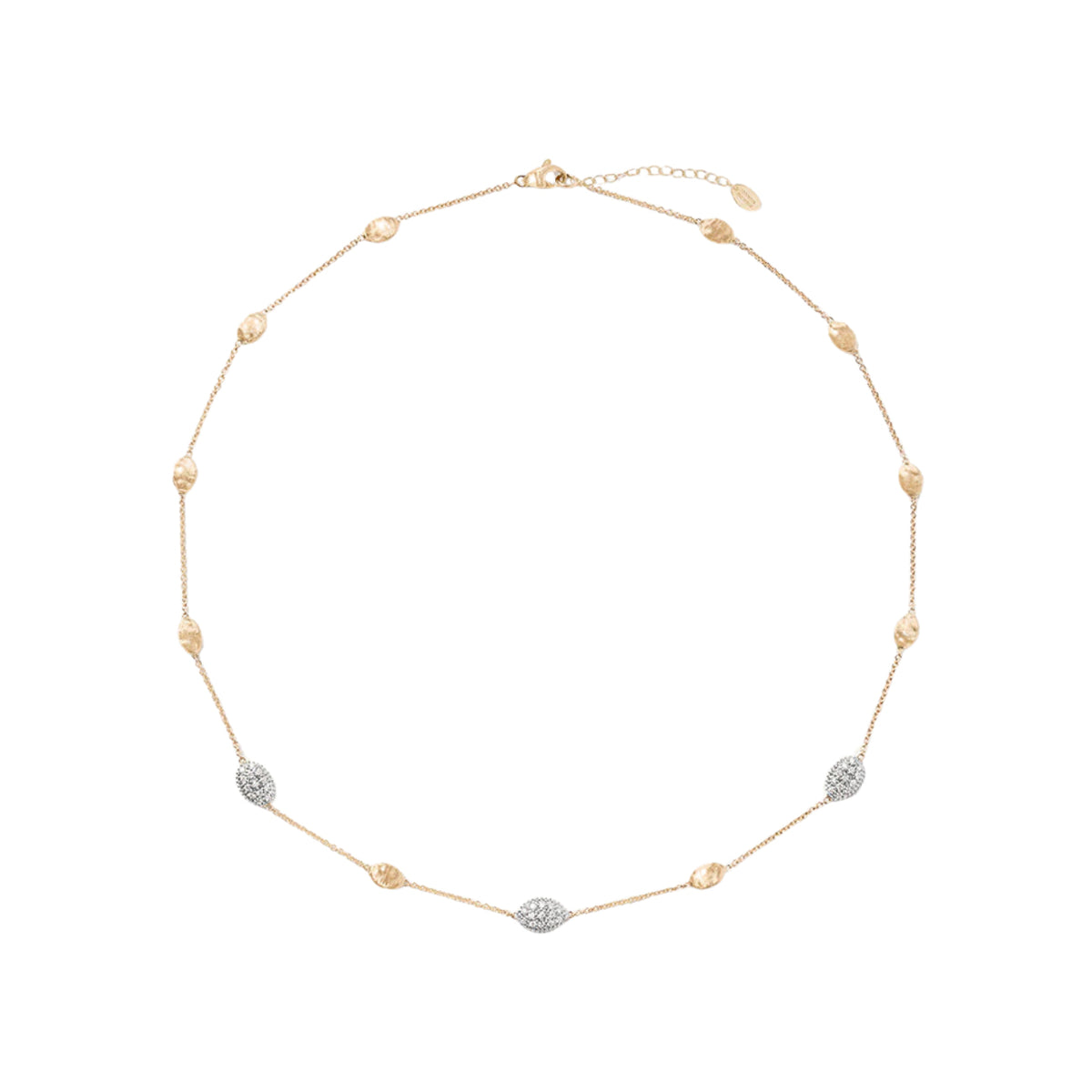 Marco Bicego Jewelry - Siviglia 18K Yellow Gold & Diamond Bean Necklace | Manfredi Jewels