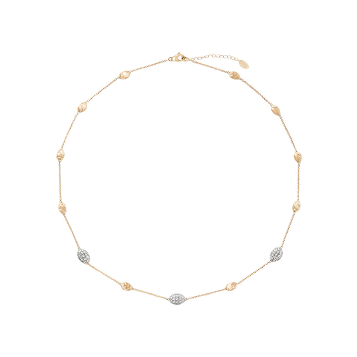 Marco Bicego Jewelry - Siviglia 18K Yellow Gold & Diamond Bean Necklace | Manfredi Jewels