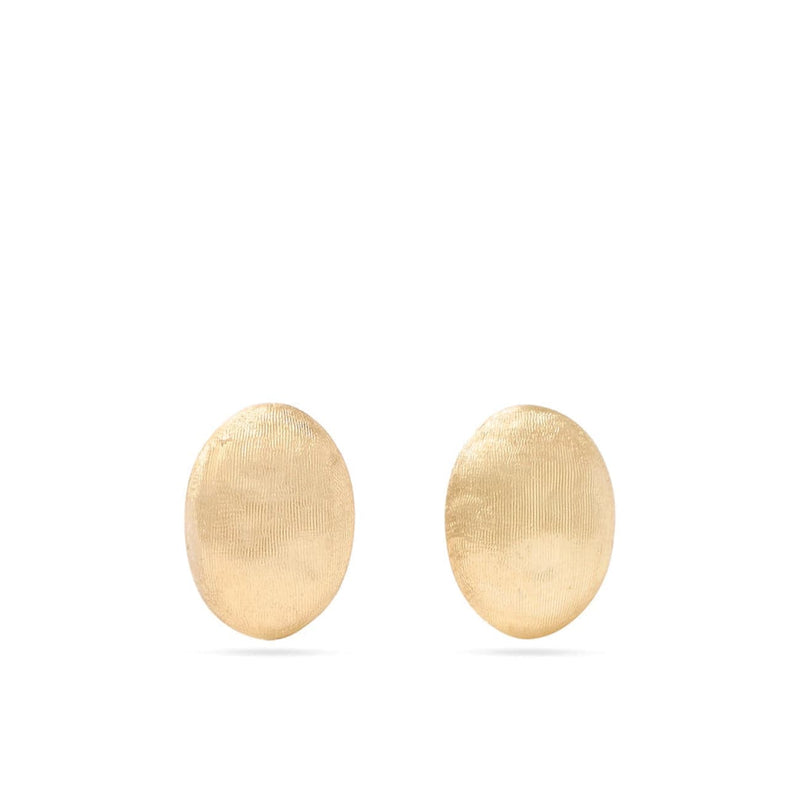 Marco Bicego Jewelry - Siviglia 18K Yellow Gold Oval Stud Earrings | Manfredi Jewels