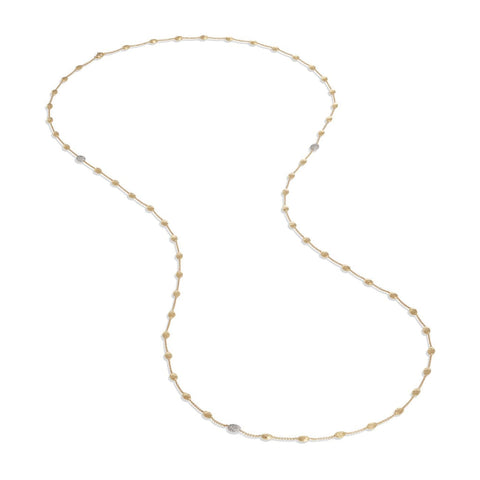 Siviglia 18K Yellow Gold Large Bead Long Necklace