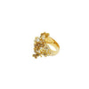 Mariani Jewelry - Flower And Butterfly 18K Yellow Gold Ring | Manfredi Jewels