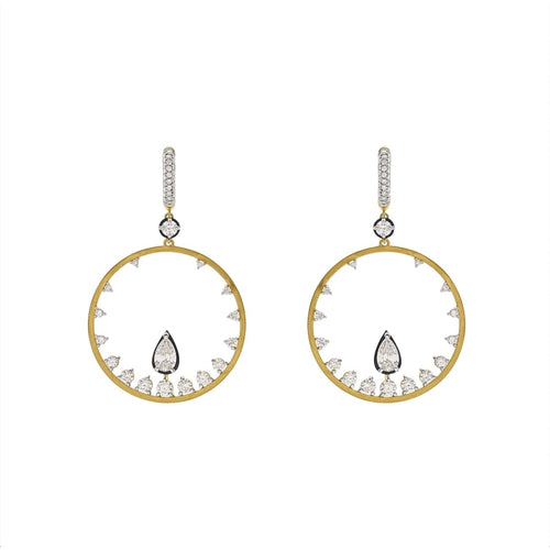 Mariani Jewelry - La Fenice 18K Yellow Gold Diamond Earrings | Manfredi Jewels