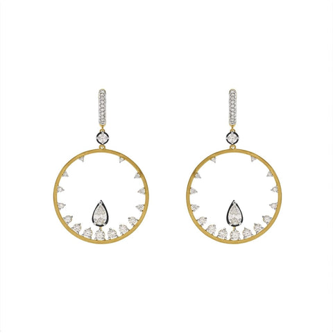 La Fenice 18K Yellow Gold Diamond Earrings