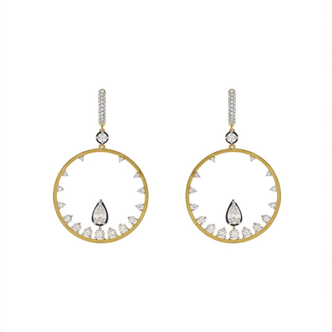 La Fenice 18K Yellow Gold Diamond Earrings