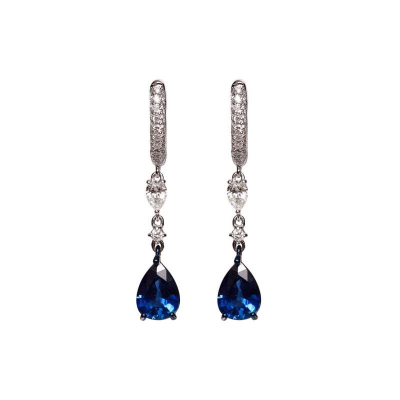 Mariani Jewelry - Sapphire and Diamond 18K Gold Earrings | Manfredi Jewels