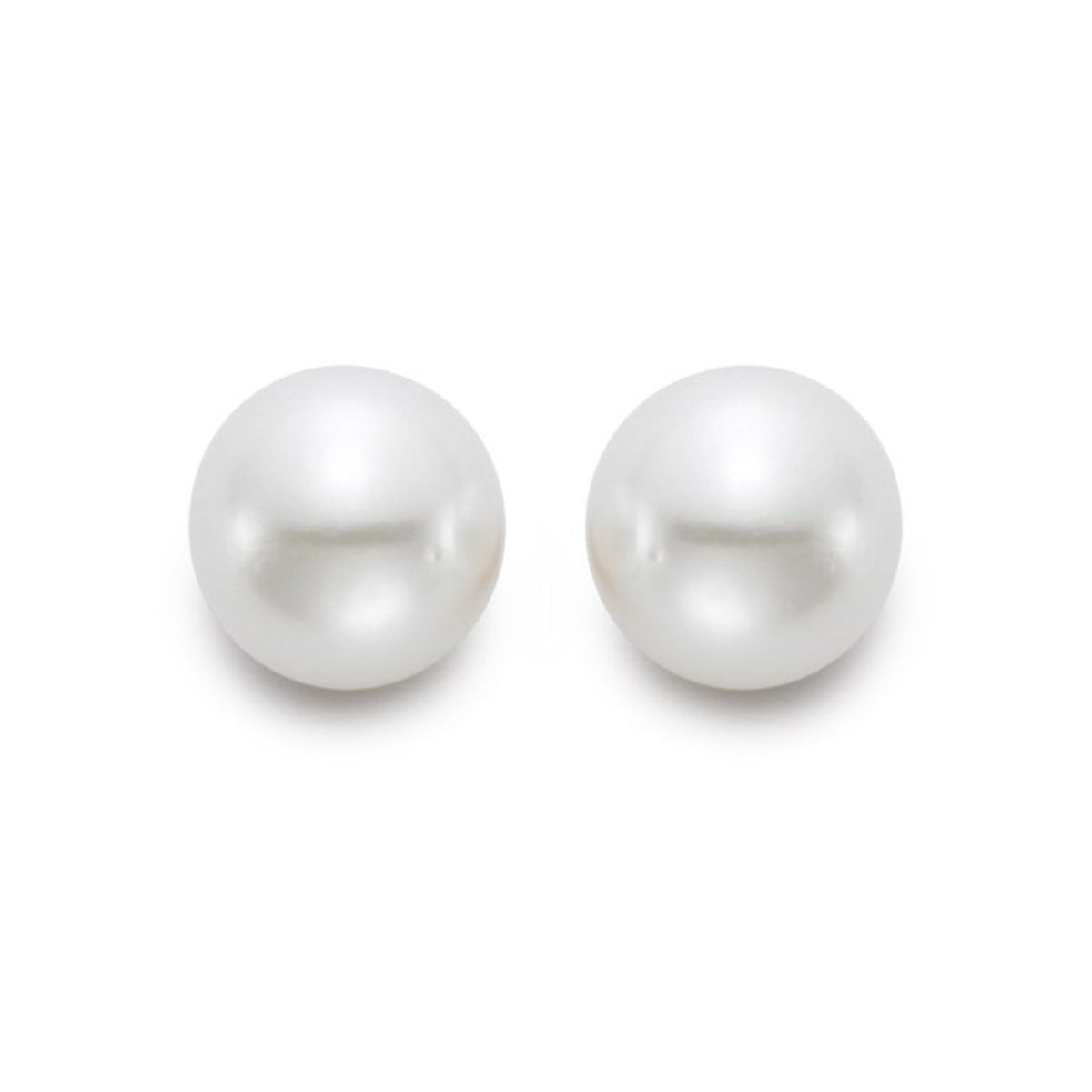 Mastoloni Jewelry - Akoya Pearl 14K Yellow Gold 7.5-8mm White A Stud Earrings | Manfredi Jewels