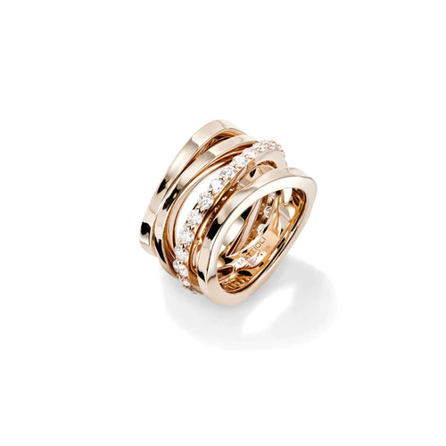 Mattioli Jewelry - Aspis 18K Rose Gold Diamond Ring | Manfredi Jewels