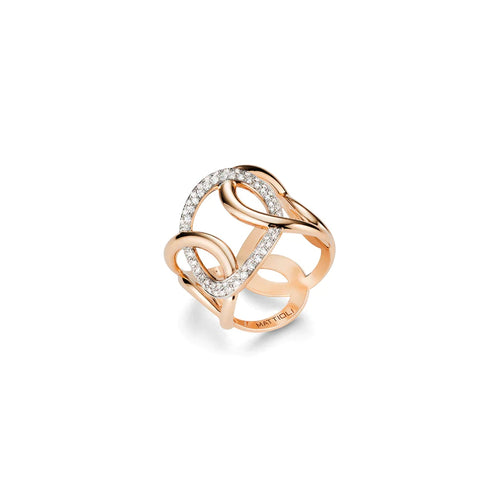 Mattioli Jewelry - Hiroko 18K Rose Gold Diamond Ring | Manfredi Jewels