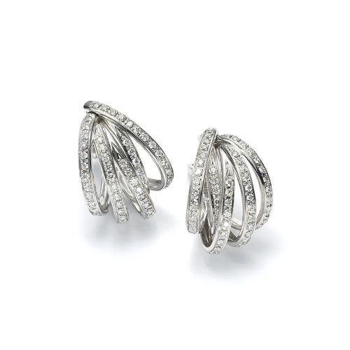 Mattioli Jewelry - Tibet 18K White Gold Hoop Earrings | Manfredi Jewels