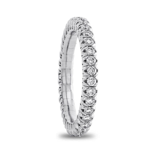 Mattioli Jewelry - Xband Expandable 18Kt White Gold And Diamonds Medium Size Ring | Manfredi Jewels