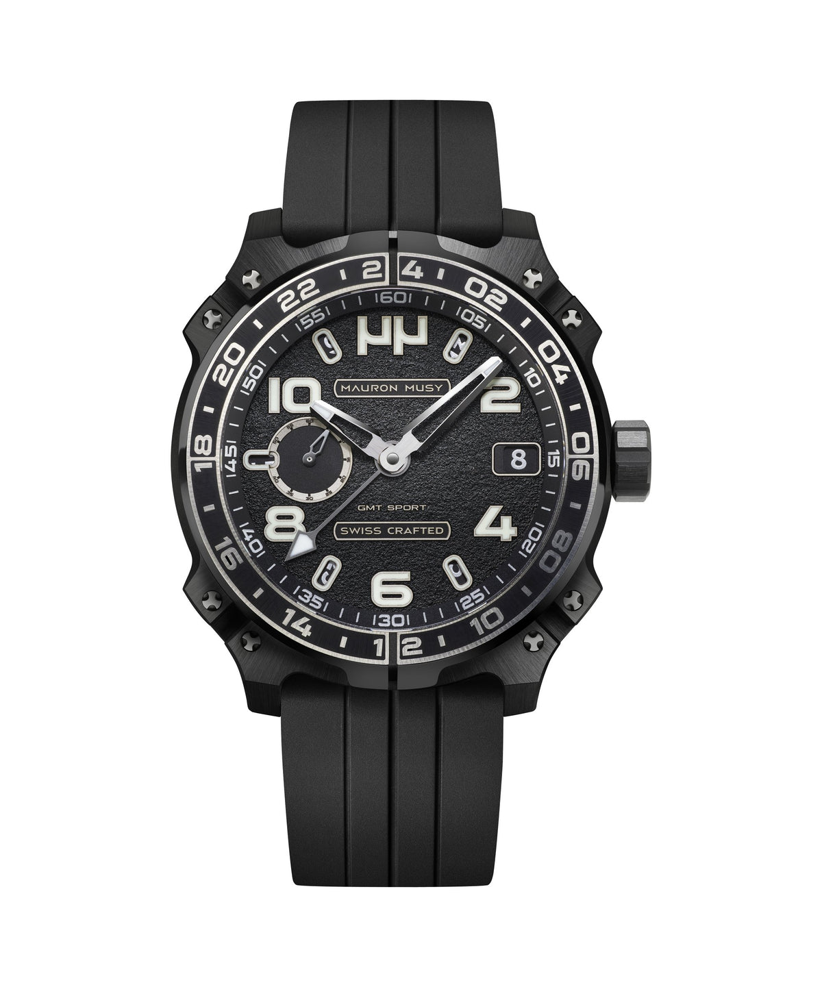Mauron Musy Watches - GMT SPORT BLACK GRAPHITE | Manfredi Jewels