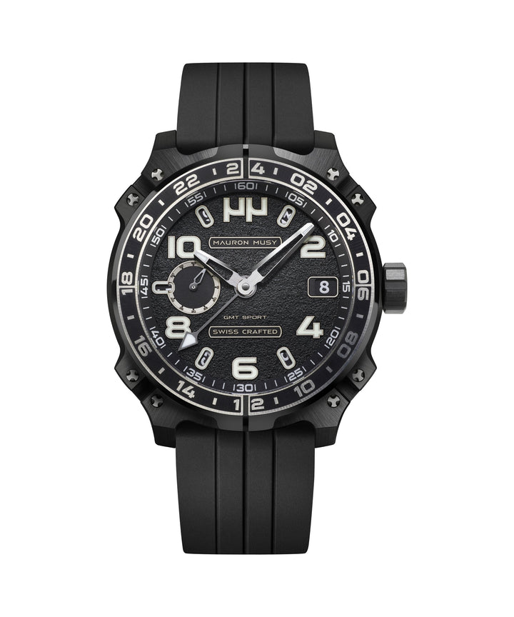 Mauron Musy Watches - GMT SPORT BLACK GRAPHITE | Manfredi Jewels