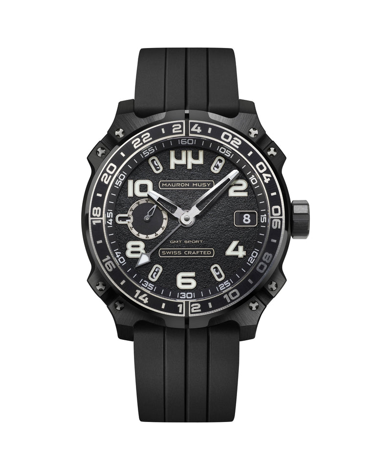 Mauron Musy Watches - GMT SPORT BLACK GRAPHITE | Manfredi Jewels