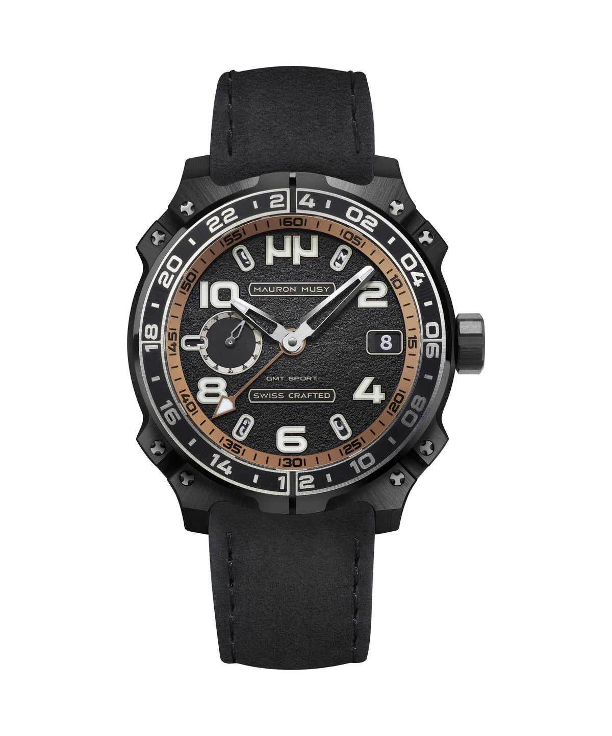 Mauron Musy Watches - GMT SPORT BLACK GRAPHITE | Manfredi Jewels