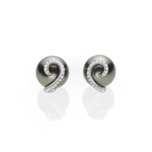 Mikimoto black pearl earrings on sale