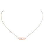 Messika Jewelry - Baby Move 18K Rose Gold Diamond Necklace | Manfredi Jewels