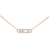 Messika Jewelry - Baby Move 18K Rose Gold Pavé Diamond Necklace | Manfredi Jewels