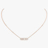 Messika Jewelry - Baby Move 18K Rose Gold Pavé Diamond Necklace | Manfredi Jewels