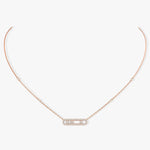 Messika Jewelry - Baby Move 18K Rose Gold Pavé Diamond Necklace | Manfredi Jewels