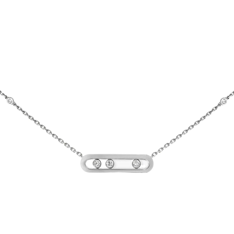 Messika Jewelry - Baby Move 18K White Gold Diamond Necklace | Manfredi Jewels