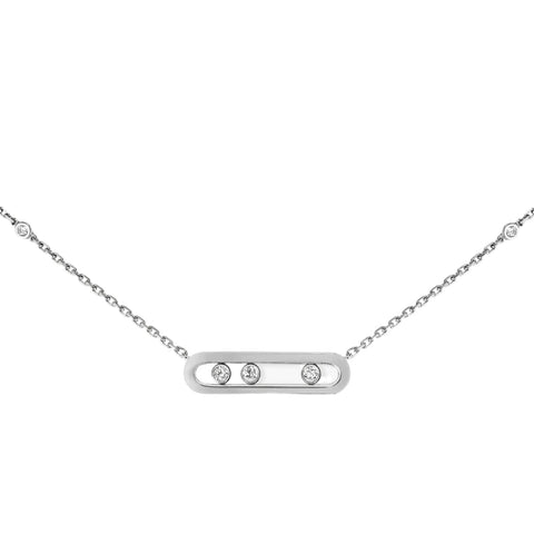 Baby Move 18K White Gold Diamond Necklace