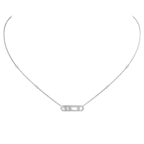 Messika Jewelry - Baby Move 18K White Gold Diamond Necklace | Manfredi Jewels
