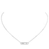 Messika Jewelry - Baby Move 18K White Gold Pavé Diamond Necklace | Manfredi Jewels