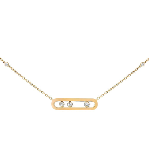 Messika Jewelry - Baby Move 18K Yellow Gold Diamond Necklace | Manfredi Jewels