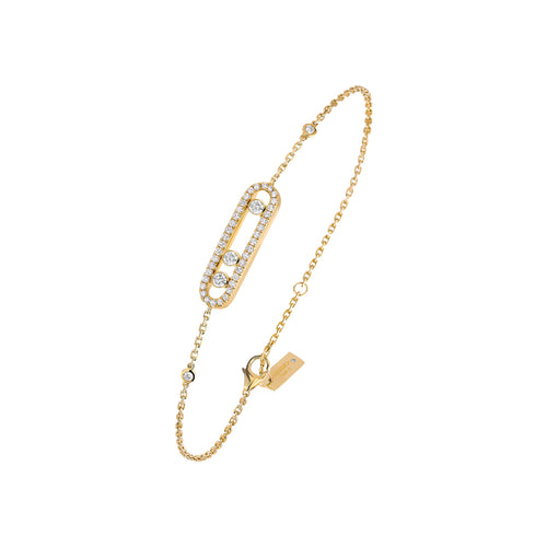 Messika Jewelry - Baby Move 18K Yellow Gold Pavé Diamond Bracelet | Manfredi Jewels