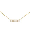 Messika Jewelry - Baby Move 18K Yellow Gold Pavé Diamond Necklace | Manfredi Jewels