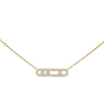 Messika Jewelry - Baby Move 18K Yellow Gold Pavé Diamond Necklace | Manfredi Jewels