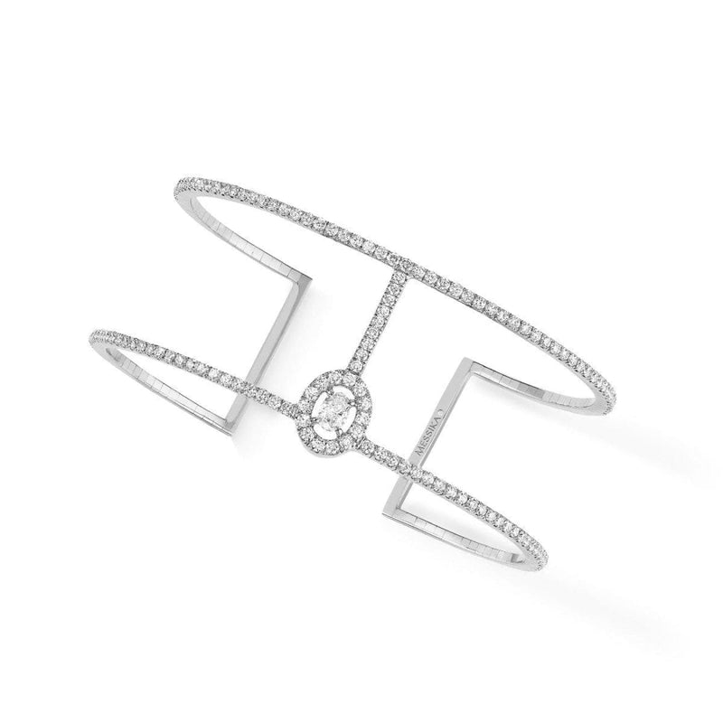 Messika Jewelry - GLAM’AZONE SKINNY 2 ROWS PAVÉ CUFF | Manfredi Jewels