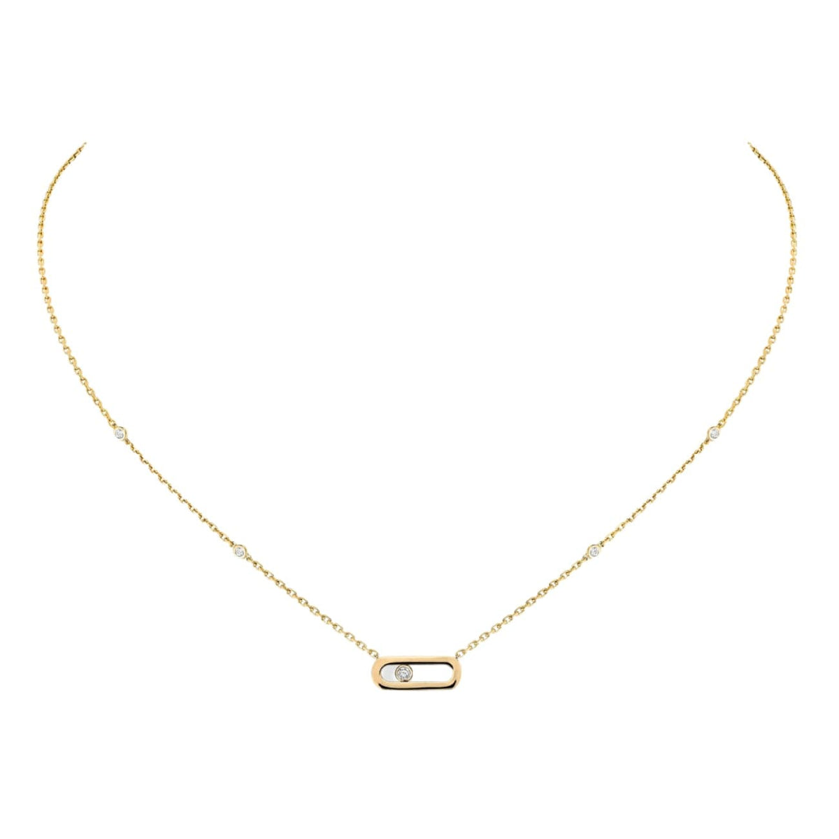 Messika Jewelry - Gold Move Uno 18K Yellow Diamond Necklace | Manfredi Jewels