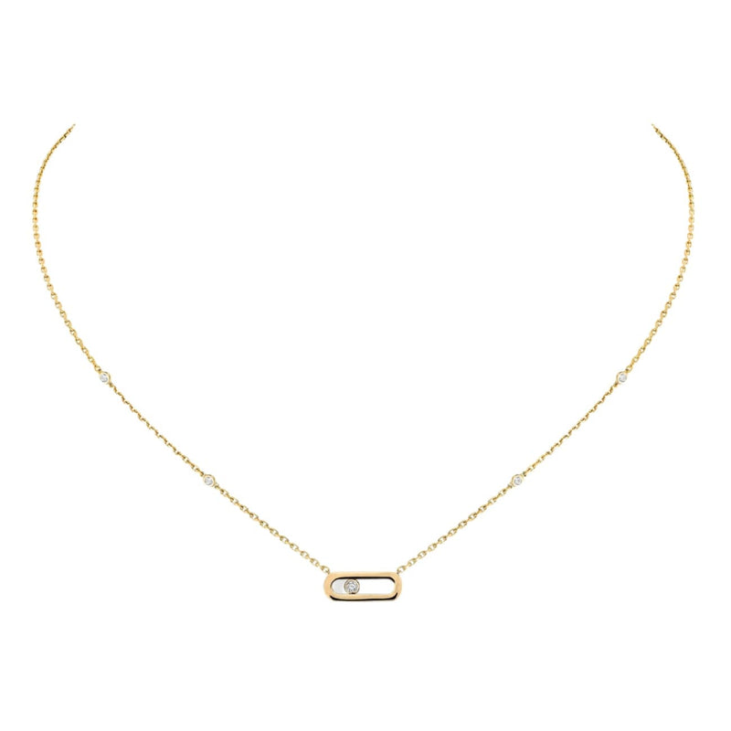 Messika Jewelry - Gold Move Uno 18K Yellow Diamond Necklace | Manfredi Jewels