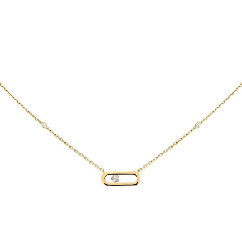 Messika Jewelry - Gold Move Uno 18K Yellow Gold Diamond Necklace | Manfredi Jewels