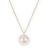 Messika Jewelry - Lucky Move 18K Rose Gold Mother - Of - Pearl Petite Model Diamond Necklace | Manfredi Jewels