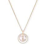 Messika Jewelry - Lucky Move 18K Rose Gold Mother - Of - Pearl Petite Model Diamond Necklace | Manfredi Jewels